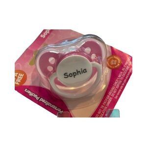 NIP Baby Sophia Pink Personalized‎ Pacifier